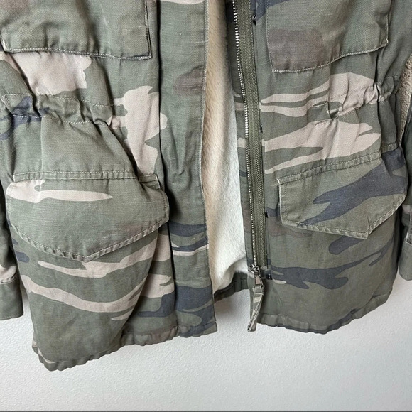 Rails Whitaker Jacket Faux Fur Lining Sage Camo Contemporary Women’s Casual XS - Picture 7 of 14